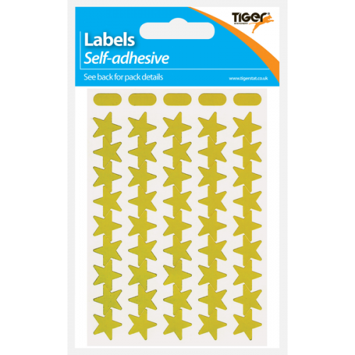 Coloured Self Ahesive Gold Stars