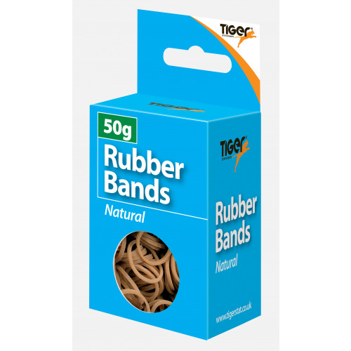 Rubber Bands Hang 50gm - Natural(12)