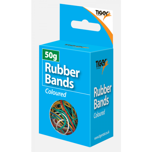 Rubber Bands Hang 50gm - Coloured(12)