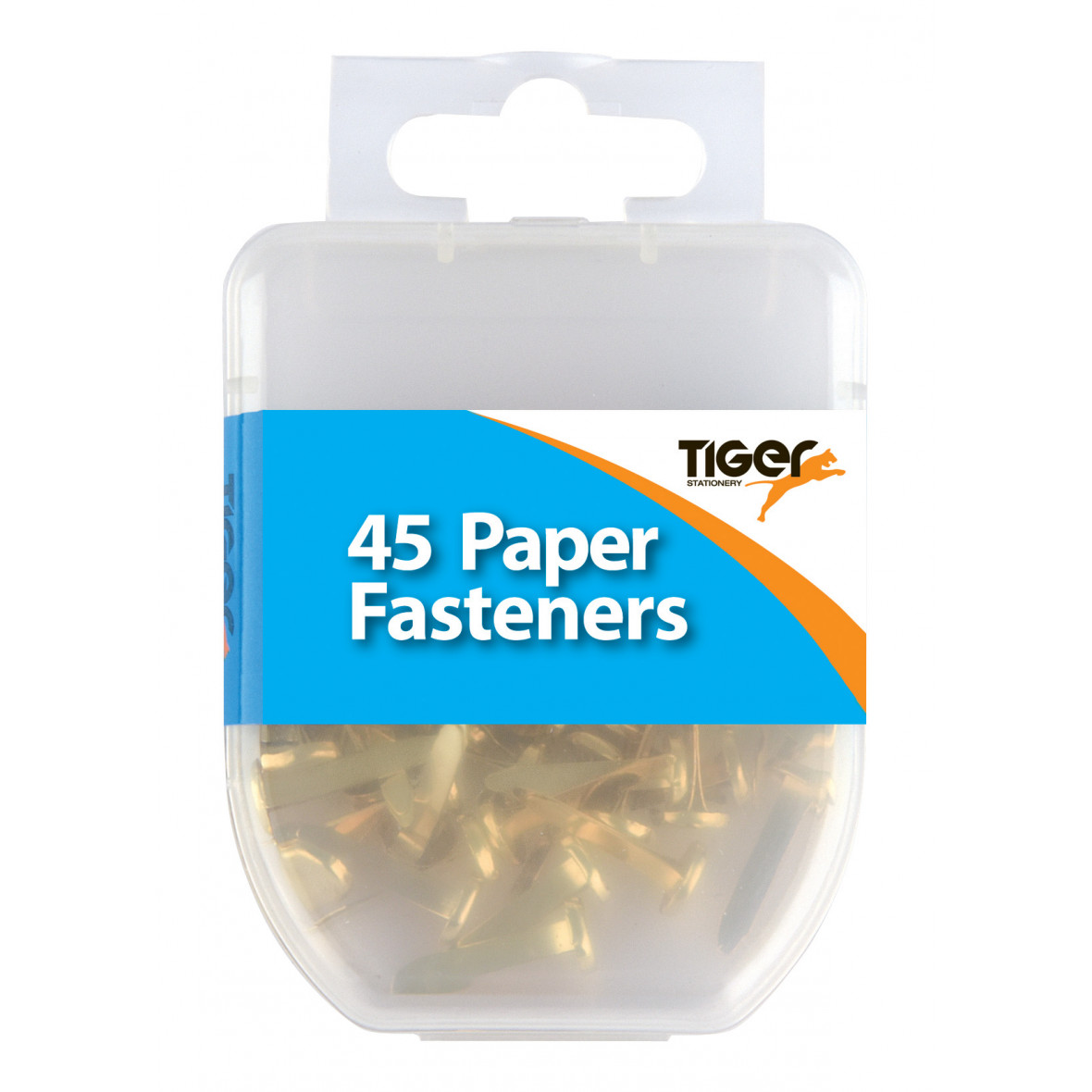 Tiger Stationery - Essential 45 Paper Fasteners Brass